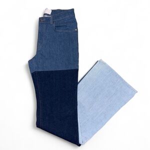 7 For All Mankind x Marques/Almeida Blue Patchwork Flare Jeans